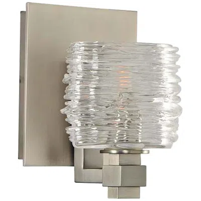Kalco Clearwater 5" Wide Satin Nickel 1-light Wall Sconce
