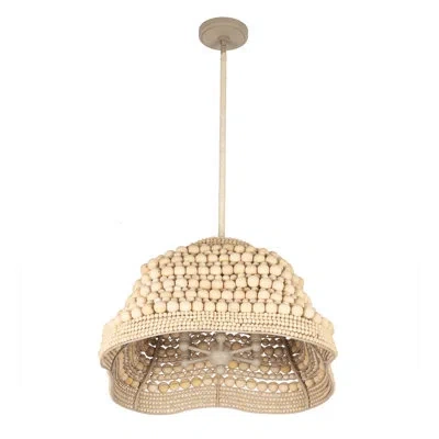 Kalco Coaxial 6 Lt Jute Pendant  In Gold