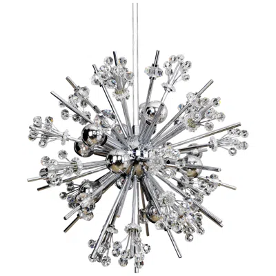 Kalco Constellation Polished Chrome Crystal 19"w 10-light Pendant