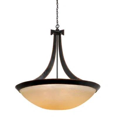 Kalco Copenhagen 6 Lt Chandelier  In Tortoise Shell