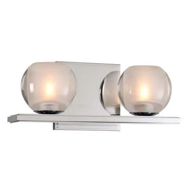 Kalco Corona 2-light Vanity Light In Chrome