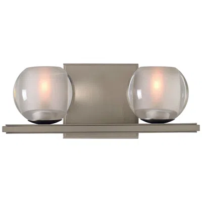 Kalco Corona 5" High Satin Nickel 2-led Wall Sconce