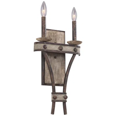 Kalco Coronado 21" High Florence Gold 2-light Wall Sconce