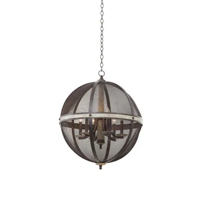 Kalco Coronado 6 Lt Florence Gold Chandelier