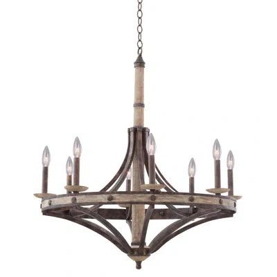 Kalco Coronado 8 Lt Florence Gold Chandelier