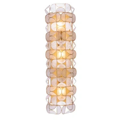 Kalco Crescent 3 Lt Oxidized Gold Leaf Wall Sconce