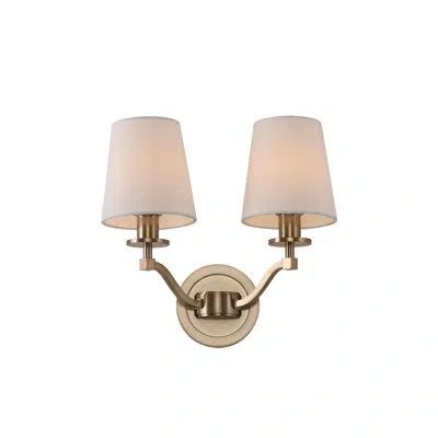 Kalco Curva 2 Lt Brushed Champagne Gold Wall Sconce  In Brushed Champagne Gold;or Brossé Champag