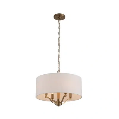 Kalco Curva 4 Lt Brushed Champagne Gold Chandelier  In Brushed Gold