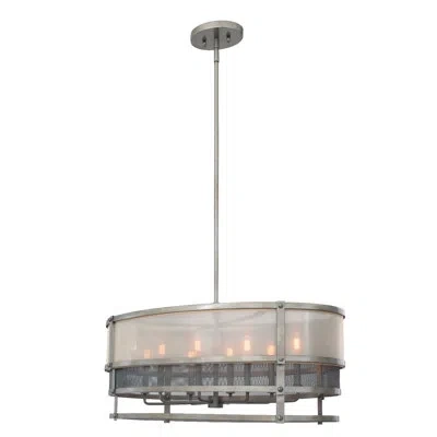 Kalco Delano 8 Lt Bronze Jewel Tone Chandelier