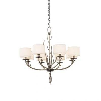 Kalco Denali 8 Lt Bronze Jewel Tone Chandelier