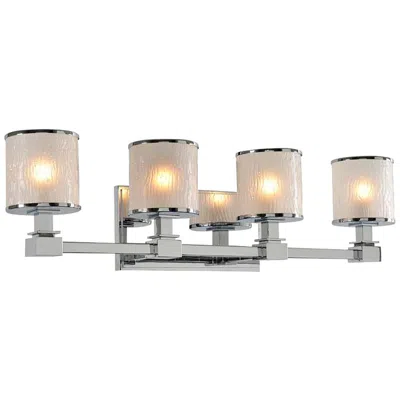 Kalco Destin 26 1/2" Wide Chrome 4-light Bath Light