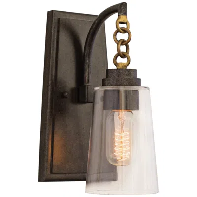 Kalco Dillon 11" High Milled Iron Wall Sconce