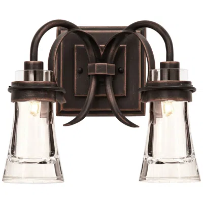 Kalco Dover 13" Wide Antique Copper 2-light Bath Light