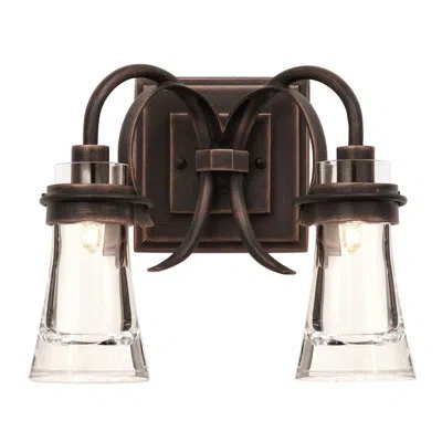 Kalco Dover 2 Lt Antique Copper Wall Sconce