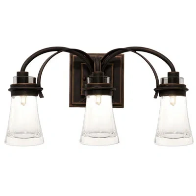 Kalco Dover 3 Lt Antique Copper Vanity Light