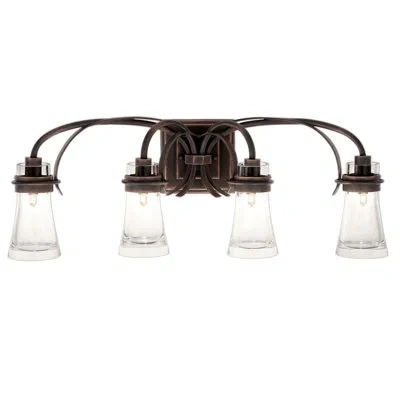 Kalco Dover 4 Lt Antique Copper Vanity Light