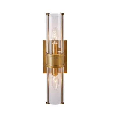 Kalco Duet 2 Lt Vintage Brass Wall Sconce