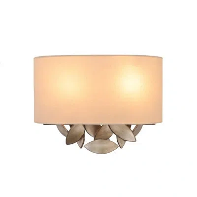 Kalco Eden 2 Lt Moon Silver Wall Sconce  In Moon Silver;lune Argentée
