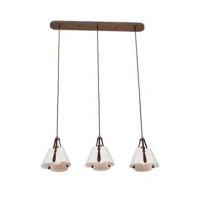 Kalco Embrace 3 Lt Pearlized Antique Brass Linear Pendant