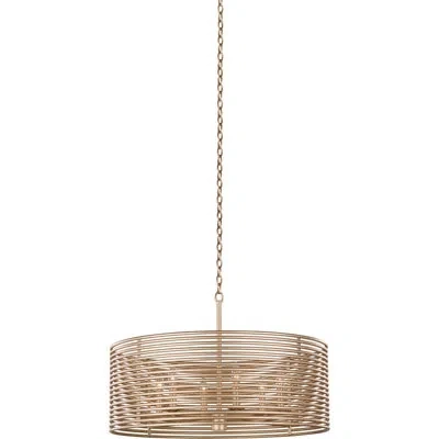 Kalco Emery 6 Lt Modern Gold Chandelier