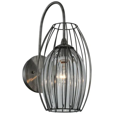 Kalco Emilia 8" Wide Chemical Stainless Steel Wall Sconce