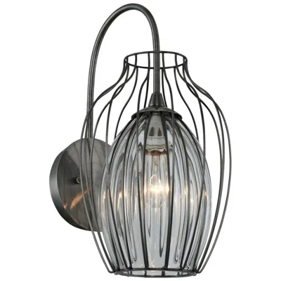 Kalco Emilia 9" Wide Chemical Stainless Steel Wall Sconce
