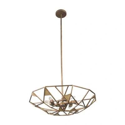Kalco Esmeralda 34-in 8 Light Socket Pearlized Antique Brass Chandelier In Metallic