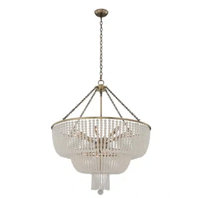 Kalco Esperanza 12 Lt Brushed Champagne Gold Chandelier  In Brushed Gold