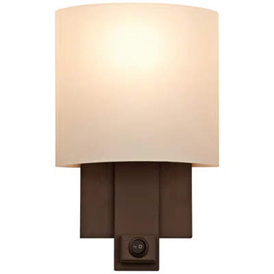 Kalco Espille Calcite Glass 13" High Bronze Wall Sconce With On-off Switch