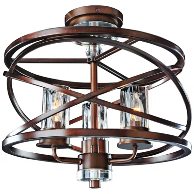 Kalco Eternity 16 3/4" Wide Bronze Water Glass Ceiling Light