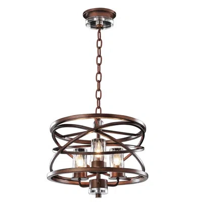 Kalco Eternity 3 Lt Etruscan Bronze Chandelier