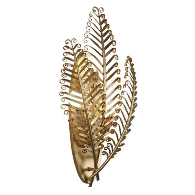Kalco Fern 11.5-in 3 Light (40-watt) Modern Gold Wall Sconce