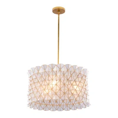 Kalco Flair 3 Lt Oxidized Gold Leaf Chandelier