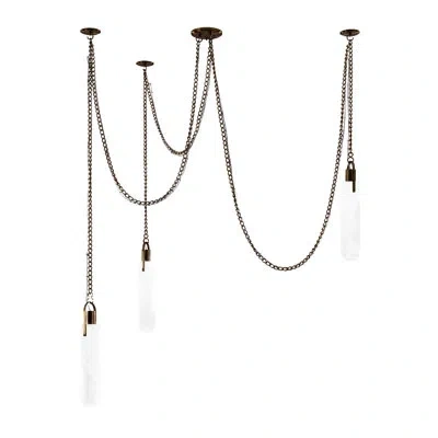 Kalco Flint 3 Lt Winter Brass Multi-pendant