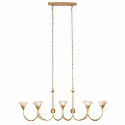 Kalco Flora 8 Lt Modern Gold Linear Pendant
