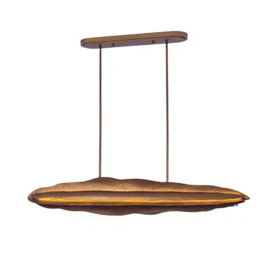 Kalco Folia 1 Lt Warm Gold Linear Pendant