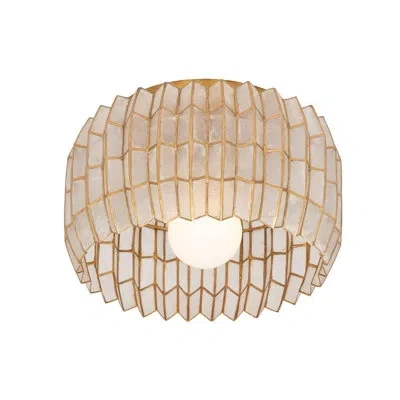 Kalco Fractal 1 Lt Oxidized Gold Leaf Flush Mount