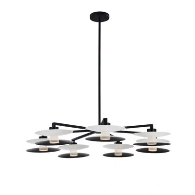 Kalco Fresno 7 Lt White And Matte Black Chandelier