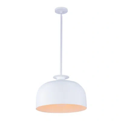Kalco Gabardine 6 Lt Matt White Pendant  In Matte White