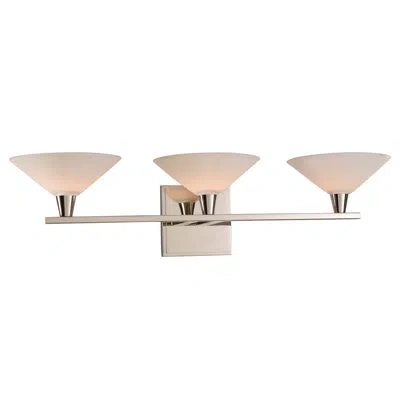 Kalco Galvaston 3-light Vanity Light In Polished Nickel