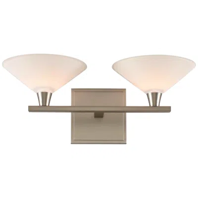 Kalco Galvaston 6" High Satin Nickel 2-led Wall Sconce