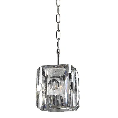 Kalco Giada 1 Lt Polished Stainless Steel Pendant  In Satin Nickel