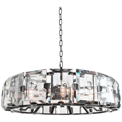 Kalco Giada 30" Wide Dark Bronze Round Bubble Crystal Pendant Light