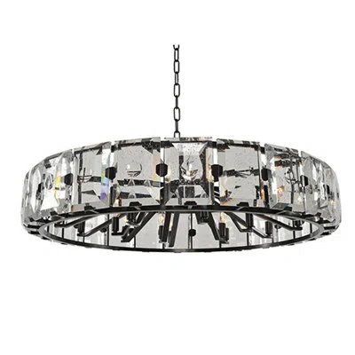 Kalco Giada 39-in 18 Light Socket Dark Bronze Chandelier In Silver