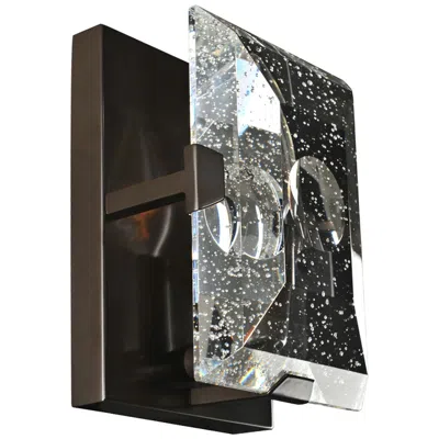 Kalco Giada 6 3/4"h Bubble Crystal Slab Dark Bronze Wall Sconce