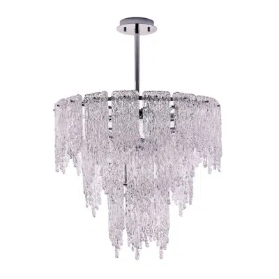 Kalco Gisel 10 Lt Polished Chrome Tiered Chandelier