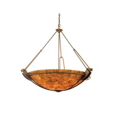 Kalco Grande 6-light Bowl Pendant In Vintage Iron