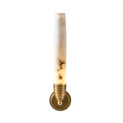 Kalco Gypsum 1 Lt True Brass Wall Sconce
