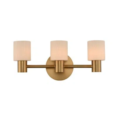 Kalco Harlowe 3 Lt Winter Brass Vanity Light