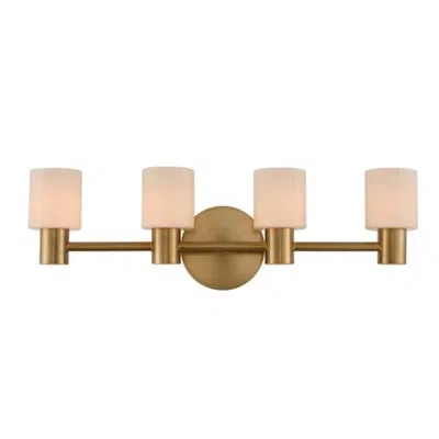 Kalco Harlowe 4 Lt Winter Brass Vanity Light